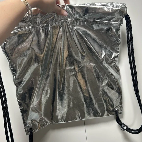 firm -Authentic Saint Laurent drawstring bag- NWOT - Picture 5 of 12